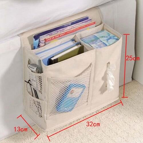 Household bed Sofa hanging bedside Storage bag Hang Sundries,Tool remote control,books, phone,Tissue Holder Organizer