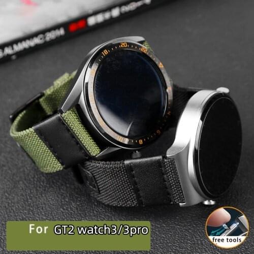 High quality canvas watchbandt for Huawei GT2 watch3 /3pro watch belt and glory Magic2 sports mountaineering nylon strap 20 22mm