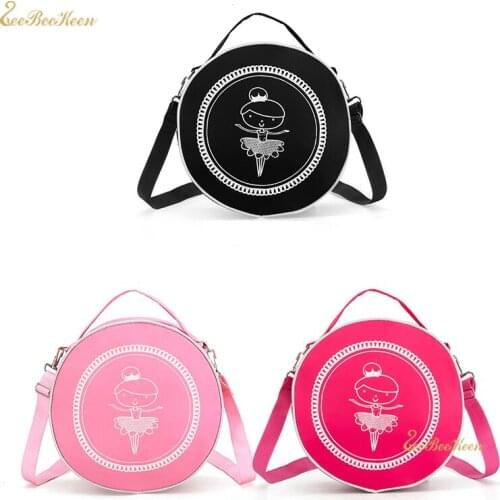 Pink/black/rose rounded Gymnastics Bags Ballet Dance Bag Girls Ballet Sports Dance Shoulder Bag Cavans Lace Handbag For Child