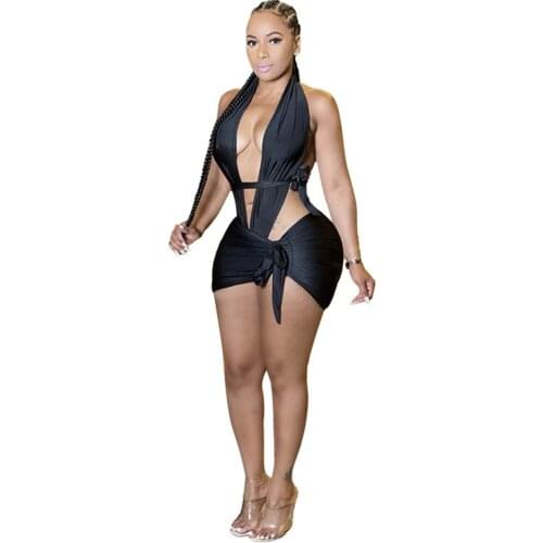 Halter Neck Backless Skinny Short Dresses for Women Off Shoulder Sleeveless Slim Fit Dress Elegant Female Midnight Club Dress