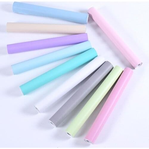 45cm*10m/roll Pure Color Embossed Self-adhesive Film Wallpaper Childrens Room Decoration Plain Wallpaper DIY Handmade Paste