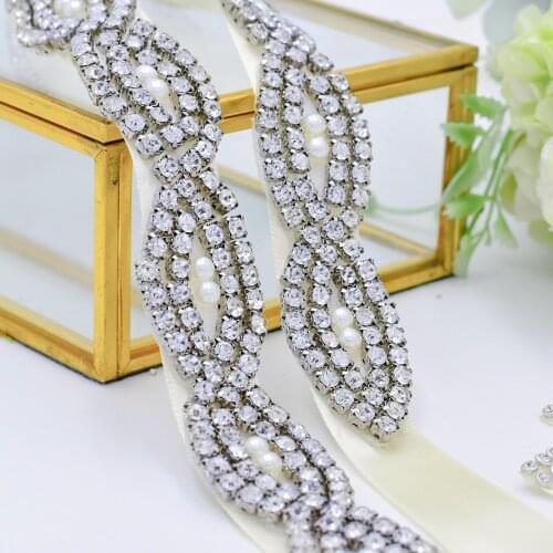 ZMS293 Handmade Silver Rhinestone Belt Wedding Belt Bridal Belt Bridesmaid Sash Wedding Dress Belt Mariage Belt
