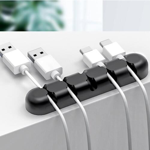 Silicone Cable Organizer USB Cable Winder Management 5 Slots 7 Slot For Headphone Wire Organizers MP3 MP4 Mouse Earphone