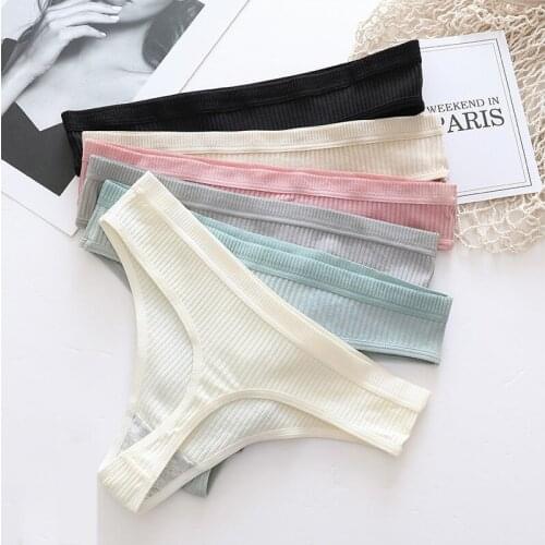G-string Panties Cotton Women Underwear Sexy Low-Rise Panties Female Underpants Pantys Comfort Intimates Lingerie Thong
