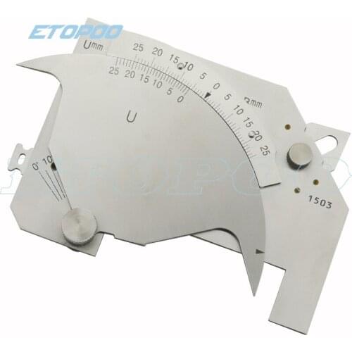 WGU-8M stainless steel Welding Seam gauge vernier caliper weld gauge weld inspection tool weld angle ruler