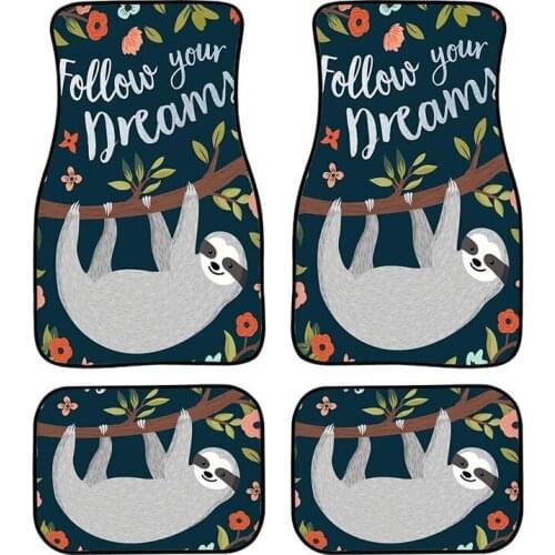 Aimaao Sloth 4Piece All-Season Rubber Floor Mat for Cars, SUVs and Trucks For Peugeot 206 207 2008 407 307 308 Bmw E46 E90