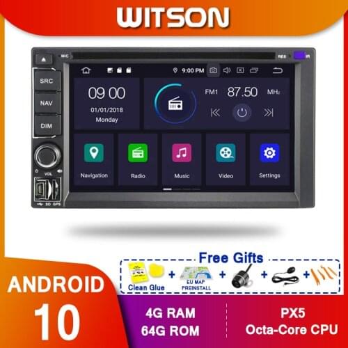 WITSON Android 10.0 Octa core PX5 CAR DVD player For Universal 2 Din 4GB RAM 64GB ROM IPS GPS RADIO