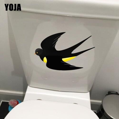 YOJA 21.9X13.8CM Cartoon Lovely Swallow Wall Sticker Living Home Decor Toilet Decal T3-1196