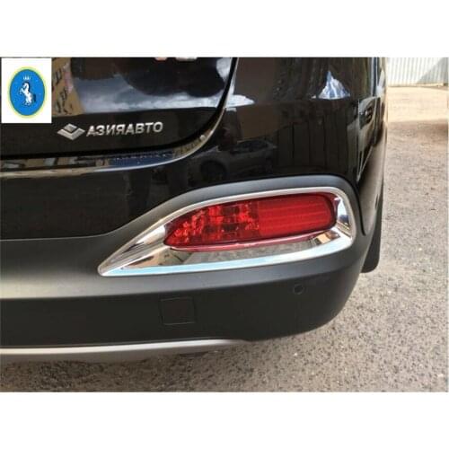Yimaautotrims Rear Tail Fog Lamp Trunk Lights Frame Cover Trim 2 Pcs For KIA Sorento 2015 2016 2017 Exterior Kit ABS Chrome