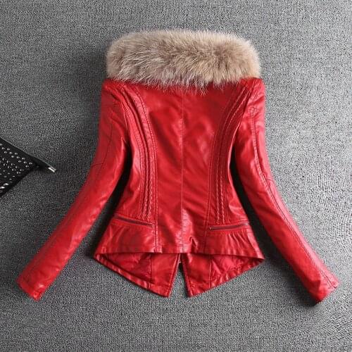 2020 Spring Autumn Women Leather Jacket Real fur Jacket Plus Size 3XL Slim Women Short Motorcycle Leather Jackets Real Fur Coat