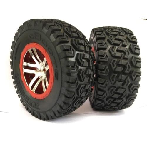 1/10 short course car red rings tire set for VCAR slash SC-A10 A10 HQ727 A10 2pcs