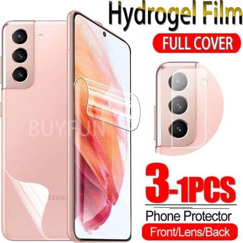 1-3PCS Hydrogel Film For Samsung Galaxy S21 5G/4G Screen Protector Samsang Glaxy S 21 Water Gel Protective Soft Film Cam Glass