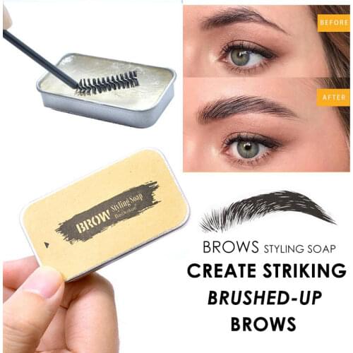 1PC 3D Feathery Brows Eyebrow Soap Makeup Brows Shaping Kit Lasting Eyebrow Setting Gel Waterproof Eyebrow Tint Pomade Cosmetics