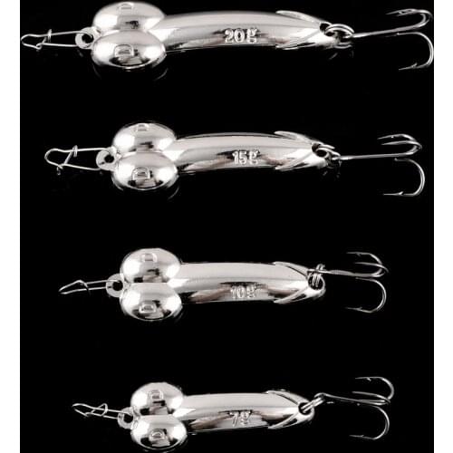 1Pcs Metal Spinner Baits Fishing Lure DD Spoon Wobbler Bass Pike 5-20g Silver Gold Metal Sequins Fishing Tackle with Swivel Ring