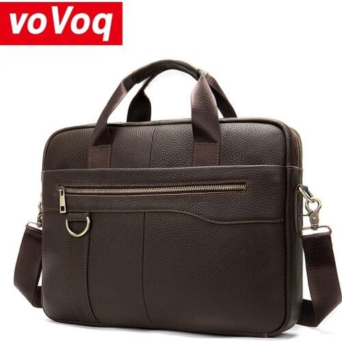 2020 New Arrival Men Briefcase Business Shoulder Bag Genuine Leather Messenger Bags Computer Laptop Handbag Bag Mens Travel Bag