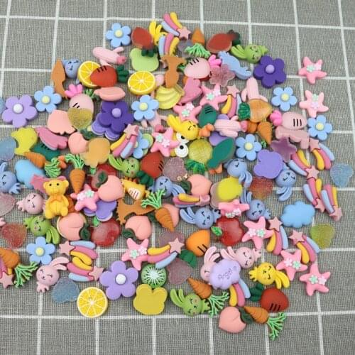 30pcs Color Resin Frosted Mixed Style Ornaments Toys DIY Crafts Supplies Phone Shell Patch Arts Hair Accessories Decor Materials