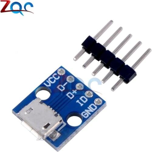 5pcs CJMCU Micro USB Board Power Adapter Connector 5V Breakout Micro USB Interface Module with Pin for Arduino