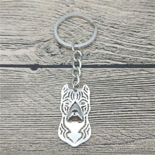 American Staffordshire Terrier Key Chains Fashion Pet Dog Jewellery Amstaff Car Keychain Bag Keyring For Women Men