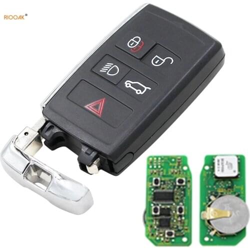 RIOOAK New 5 button remote car key For Landrover 433MHZ/315MHZ with PCF7953P Chip free shipping