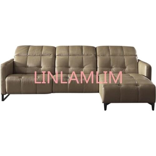Living Room Sofa corner sofa real genuine leather sofas electric recliner designer L shape muebles de sala moveis 258 X 170 cm