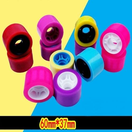 Double row skates wheel high elastic wear-resistant skateboard speed skates wheel roller skates Pu roller skates black car line