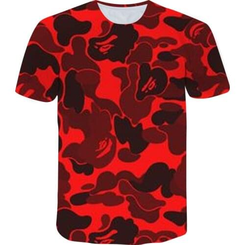 3D Mens T-shirt Camouflage Fashion Casual O-neckTop Clothes 2021 Summer New Arrival Boutique Youth Shirt