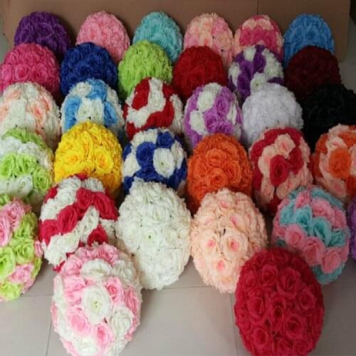 Diameter 8''(20cm) Artificial Flower Silk Rose Ball For Wedding Mariage party Christmas DIY Decoration Home Decorative Supplies