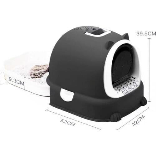 Wholesale Cat Litter Box Closed Drawer Entry Type Splash-Proof Deodorant Poop Box Large Cat Toilet Cat Supplies