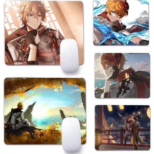 Tartaglia Genshin Impact Mousepad For Gaming Laptop Computer Desk Mat Mouse Pad Table Mat Office Desk Accessories