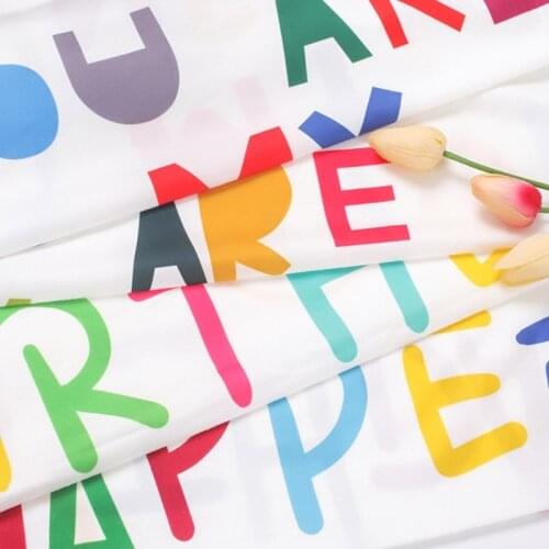 Colorful Letters Printing Tapestry Kids Children Happy Birthday Hanging Cloth Party Photo Background Decor 24BE