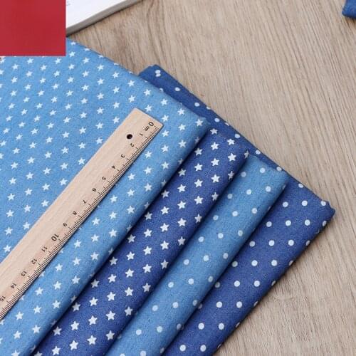 Summer Thin Wash Denim Fabric Cotton Chambray Shirt Skirt Childrens Clothing Handmade Baby DIY Fabric TJ4313