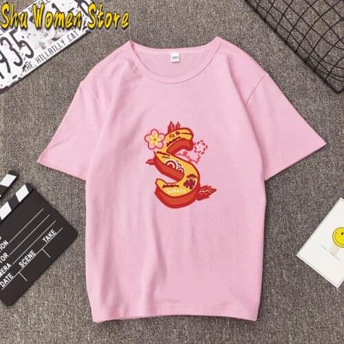 Cherry Pink Cute Casual Cotton Woman Tshirt Tops Long Sleeve Top Basic Tees Korean T-shirt Femme Streetwear
