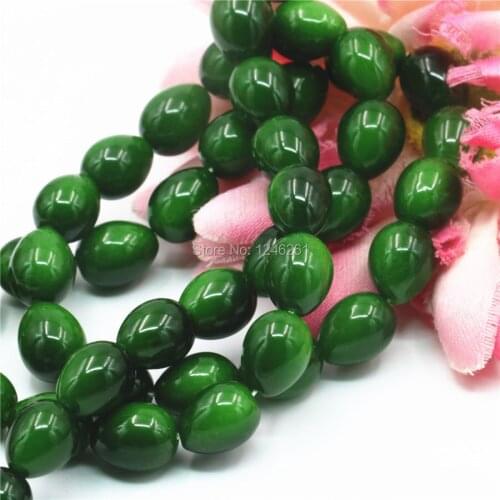 Fashion 7x9mm Green Glass Pearl Beads Drops Glass Pearl Beads Loose Jewelry Making Design Women Girl Gifts Wholesale Accessories