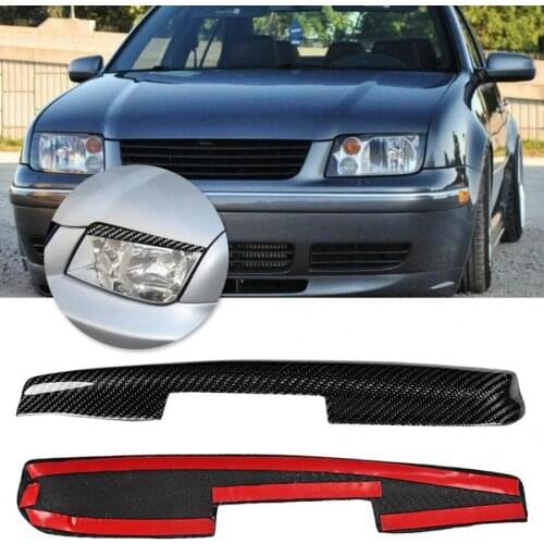 Carbon Fiber Headlight Eyebrow Trim Sticker Fits for Bora MK4 1999-2004 Practical Accessory Car-styling accessories