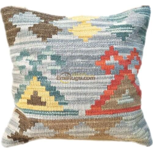 Pillow case 60x60 Kilim Cover Cover Handmade Craft Gift Fleece Couch Throw Interior Decoration