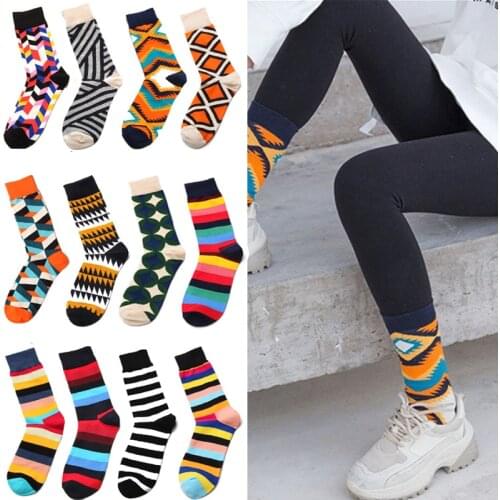 56 colour Fashion Casual Women Mens Socks Art Van Gogh Stripe Harajuku Animal Sloth Beer Funny Socks Dress Cotton Socks Men
