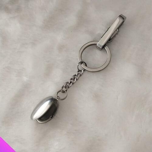 New Keychain Link Glossy Oval Photo Frame Free Laser Engraving Christmas Photo Box Stainless Steel Women Mens Classic Jewelry