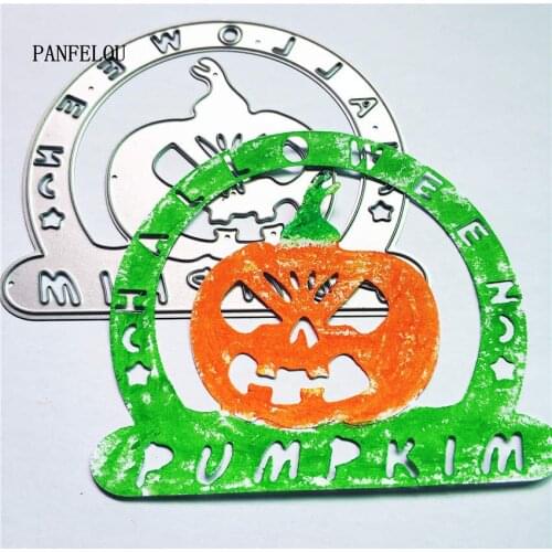 PANFELOU Halloween terror PumPkim metal craft paper die cutting dies Scrapbooking/DIY Hallowmas Embossing mould cards