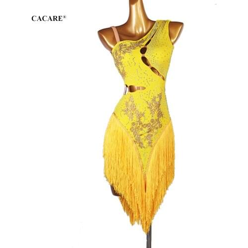 Luxury Sexy Latin Dance Dress Women Latina Salsa Latin Dance Competition Dresses Fringe Customize D0850 Tassels Hem Backless