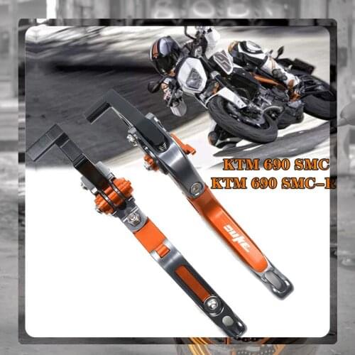 For 690 DUKE SMC SMCR 640 LC4 Supermoto Motorcycle Accessories CNC Adjustable Folding Extendable Brake Clutch Levers