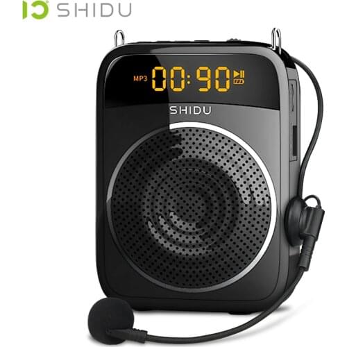 SHIDU 15W Portable Voice Amplifier Wired Microphone Loudspeaker Audio Recording AUX Bluetooth Speaker For Teachers Speech S298