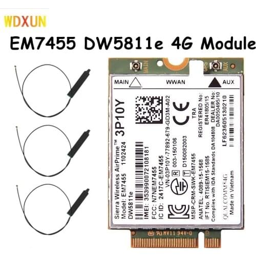 Sierra Wireless Airprime EM7455 DW5811e 3P10Y CAT6 4G Module for DELL E7270 E7470 E7370 E5570 E5470 Wireless FDD/TDD Gobi6000
