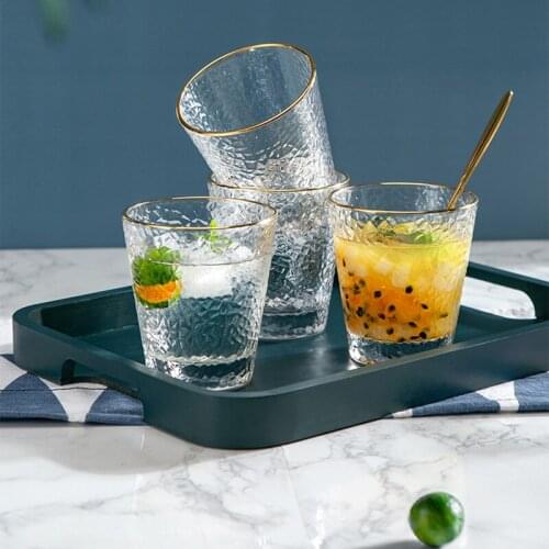 Japanese Style Phnom Penh Glass Hammer Eye Water Cup Domestic Drinking Cup Drink Milk Glass Gift Glass