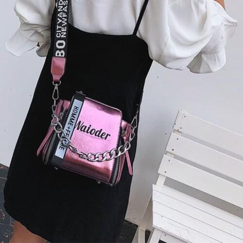 Leather crossbody bags for women 2020 new handbag shoulder bag fashion cool platinum burst crack small square bag Message packet