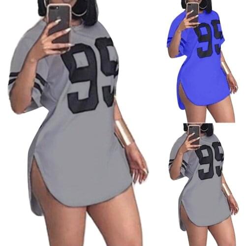 @2 Fashion S- 5XL Grey Graphic Tee Women Letter Print Tops 2021 Summer Womens Clothes Blue Split Korean Style Woman Tshirts