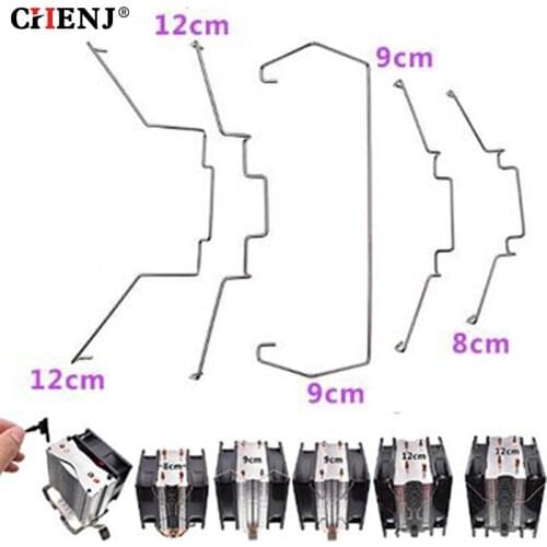 1Pair CPU Radiator Fan Hook Fixed Bracket Fan Buckle Elastic Steel Fan Buckle CPU Fan Hook Bracket 8cm/9cm/12cm Notebook stand
