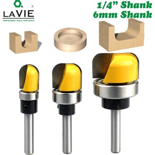1PC 1/4"OR 6mm Shank Tool Bowl & Tray Template Milling Cutter Wood Cutters Woodworking Router Bits Set