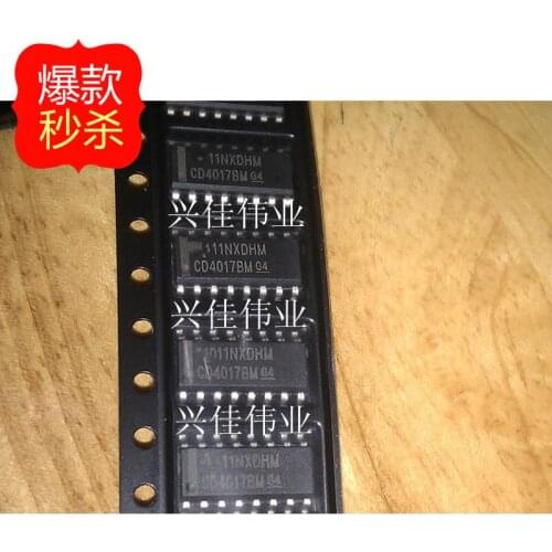 10PCS The new logic chip CD4017 CD4017BM HCF4017 decimal counter SOP16