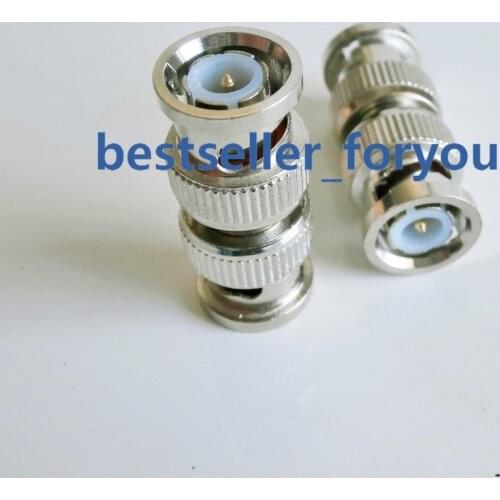 1x Connector BNC Male To Male Coaxial Coupler Straight Adapter Connector M/M