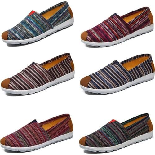 2021 China Handmade Cloth Shoes Retro Middle Aged Womens Shoes Comfortable Sneaker Breathable Casual Shoes Free TranspOrtation